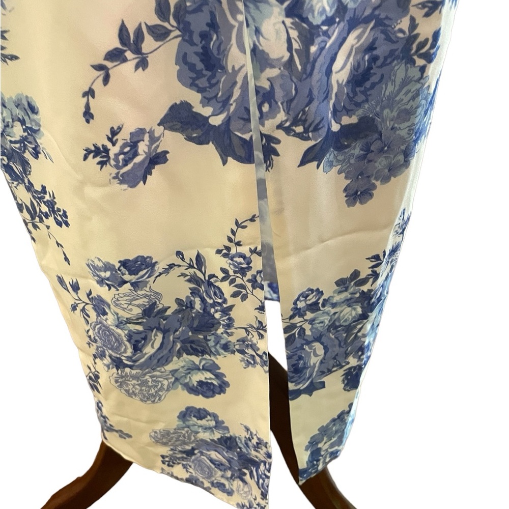 BHLDN ANTHROPOLOGIE Anamaria Georgette Dress Blue Floral New With Tags - Picture 4 of 13
